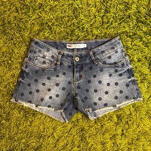 Levi's Blue Polka Dot Jean Shorts